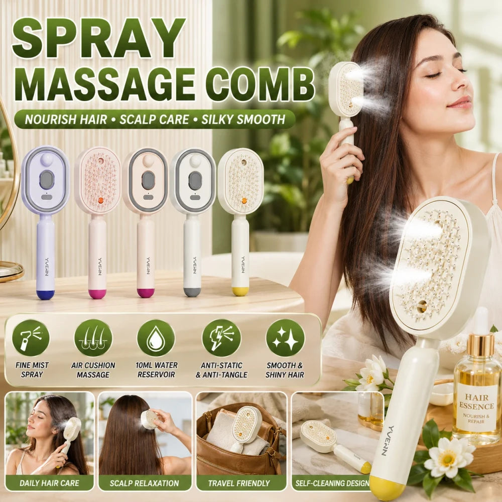 Portable Spray Massage Comb