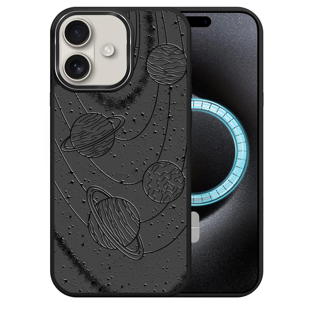 DAIZAG Case for iPhone 16, [Durable Shockproof Protective Magnetic Cover] [Compatible with MagSafe],Dragons Black