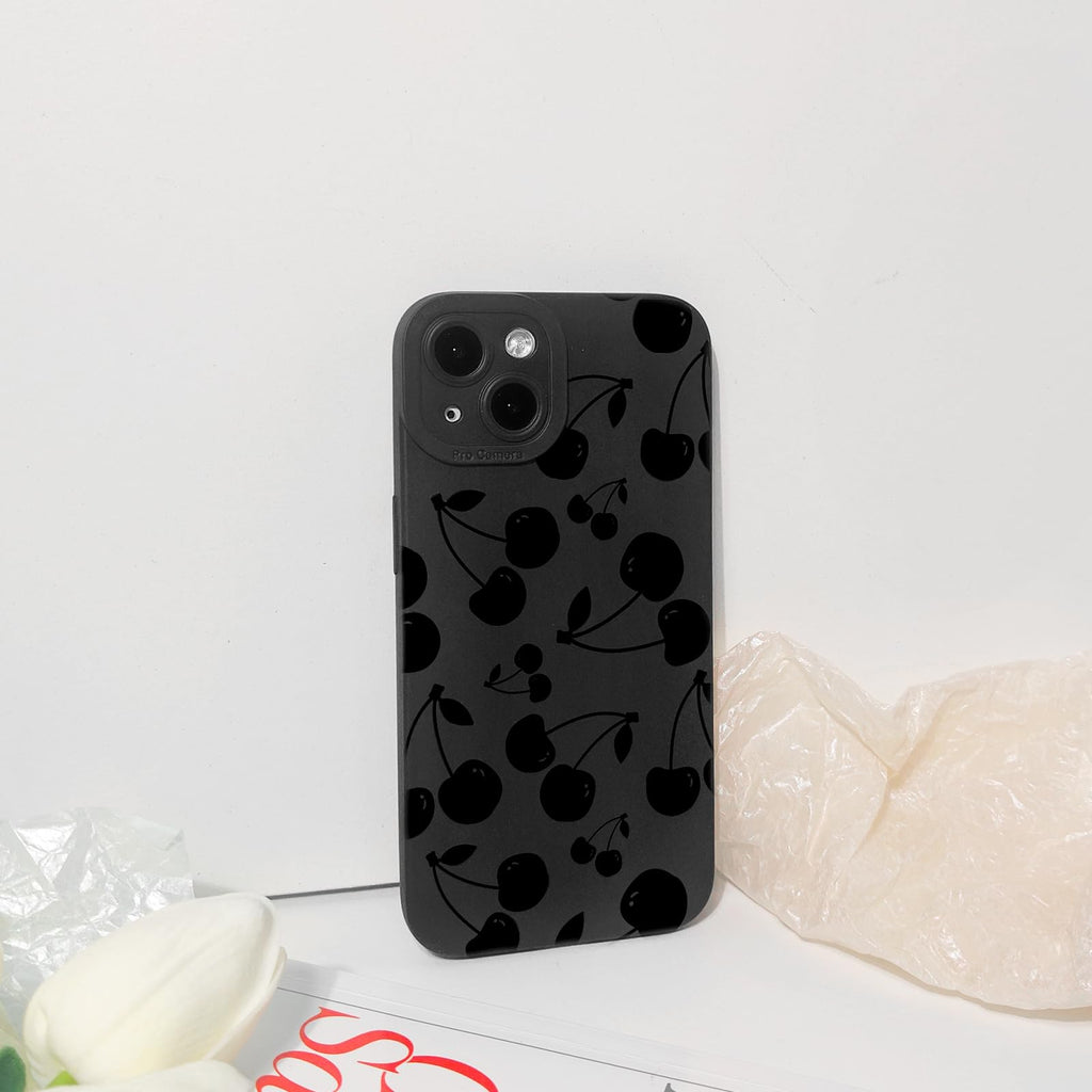 Lovmooful Compatible for iPhone 13 Case Cute Cool Star Black Design for Girls Women Soft TPU Shockproof Protective Girly for iPhone 13-Black Star