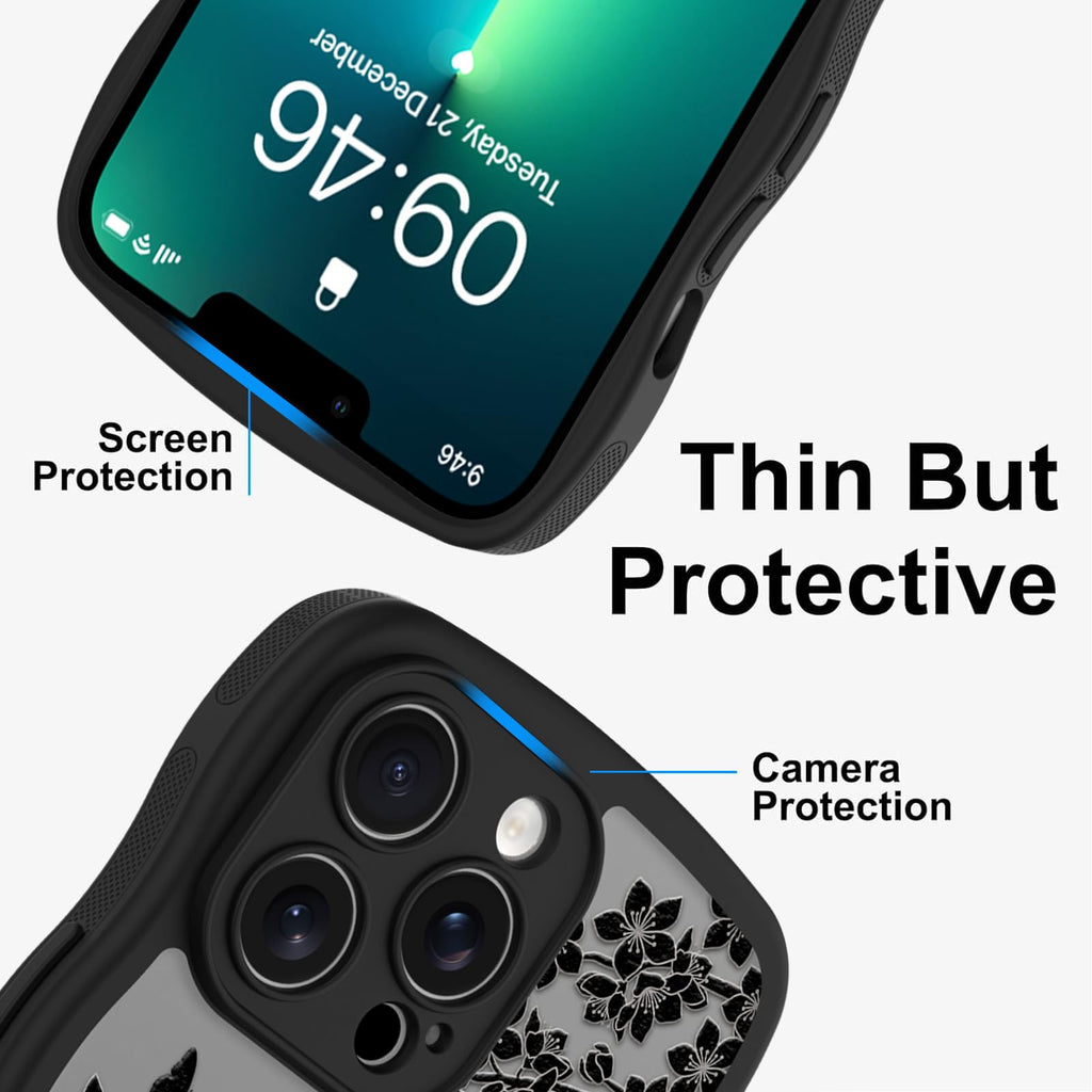 Cute Magnetic Case for iPhone 14 Case [ Compatible with MagSafe ] with Black Cat Cats Pattern Design for Women Girls Boys, Soft Bumper Hard Back Kawaii Animal Protective Phone Cover