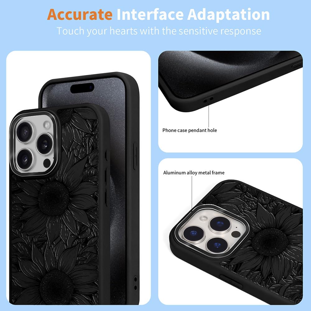 DAIZAG Case for iPhone 16, [Durable Shockproof Protective Magnetic Cover] [Compatible with MagSafe],Dragons Black