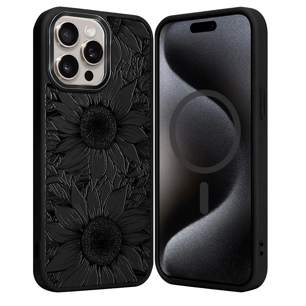 DAIZAG Case for iPhone 16, [Durable Shockproof Protective Magnetic Cover] [Compatible with MagSafe],Dragons Black
