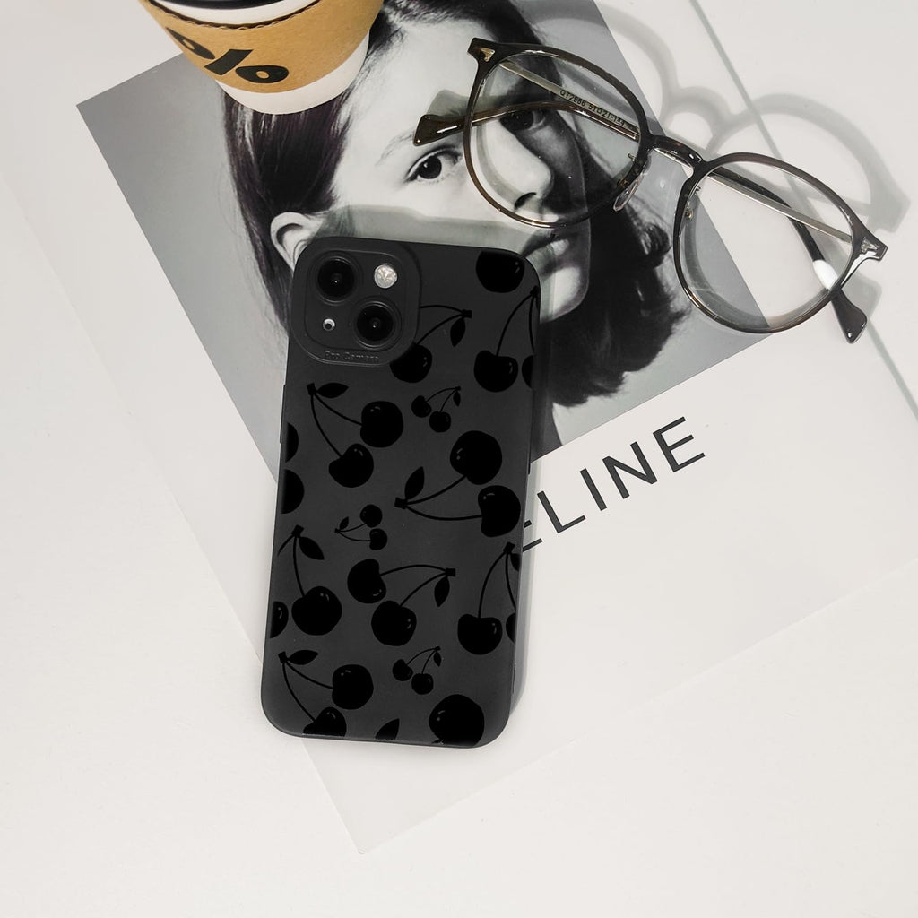 Lovmooful Compatible for iPhone 13 Case Cute Cool Star Black Design for Girls Women Soft TPU Shockproof Protective Girly for iPhone 13-Black Star