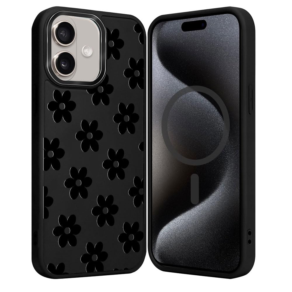 DAIZAG Case for iPhone 16, [Durable Shockproof Protective Magnetic Cover] [Compatible with MagSafe],Dragons Black