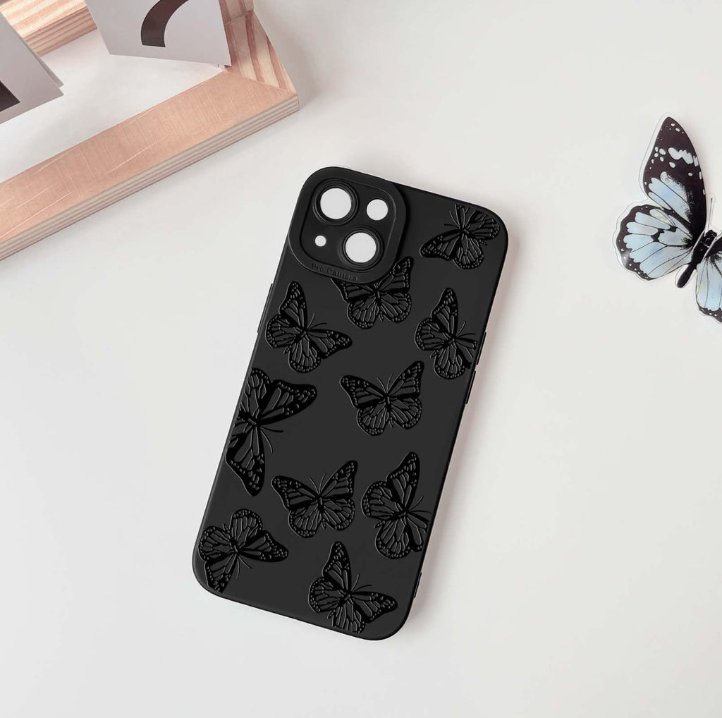 Lovmooful Compatible for iPhone 13 Case Cute Cool Star Black Design for Girls Women Soft TPU Shockproof Protective Girly for iPhone 13-Black Star