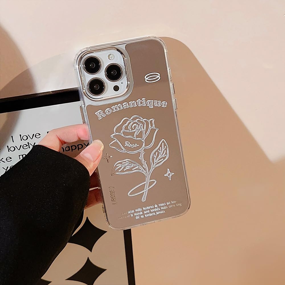 for iPhone 13 Case Bling Stars 3D Hearts Diamond Twinkle Star Glitter Y2K Spark Luxury Girly Aesthetic Personalized Design for Women Girls Teens TPU Case, 6.1", Black
