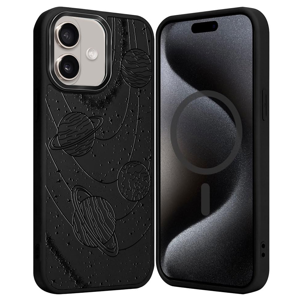 DAIZAG Case for iPhone 16, [Durable Shockproof Protective Magnetic Cover] [Compatible with MagSafe],Dragons Black