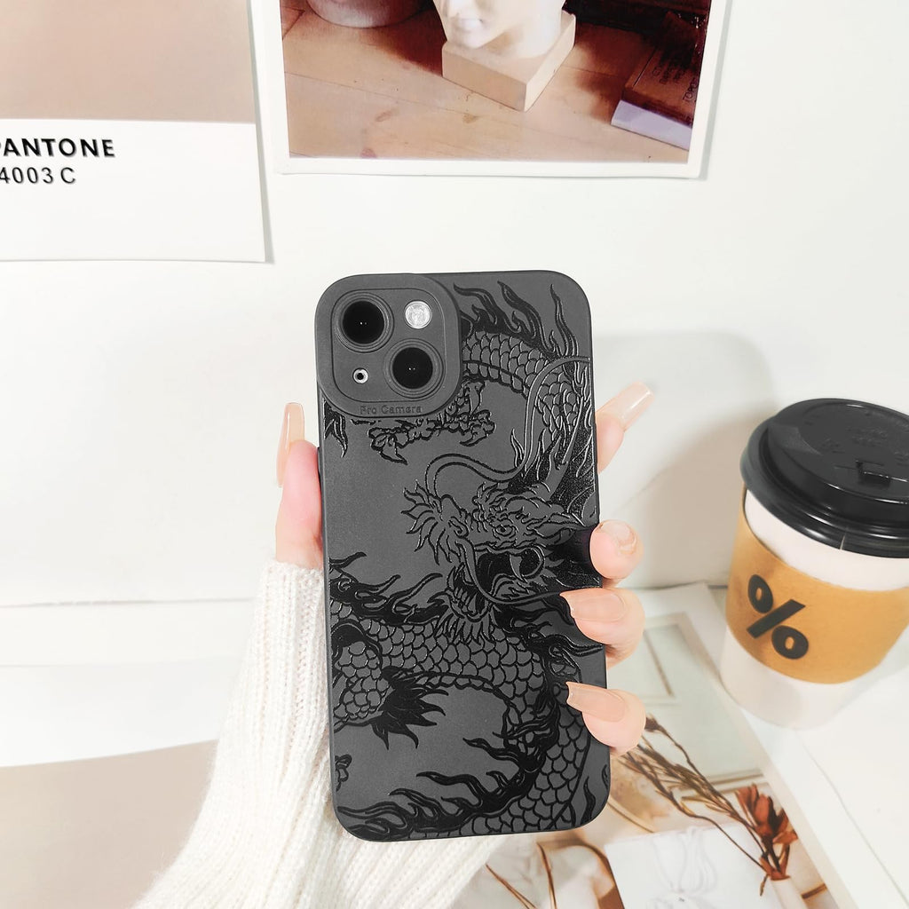 Lovmooful Compatible for iPhone 13 Case Cute Cool Star Black Design for Girls Women Soft TPU Shockproof Protective Girly for iPhone 13-Black Star