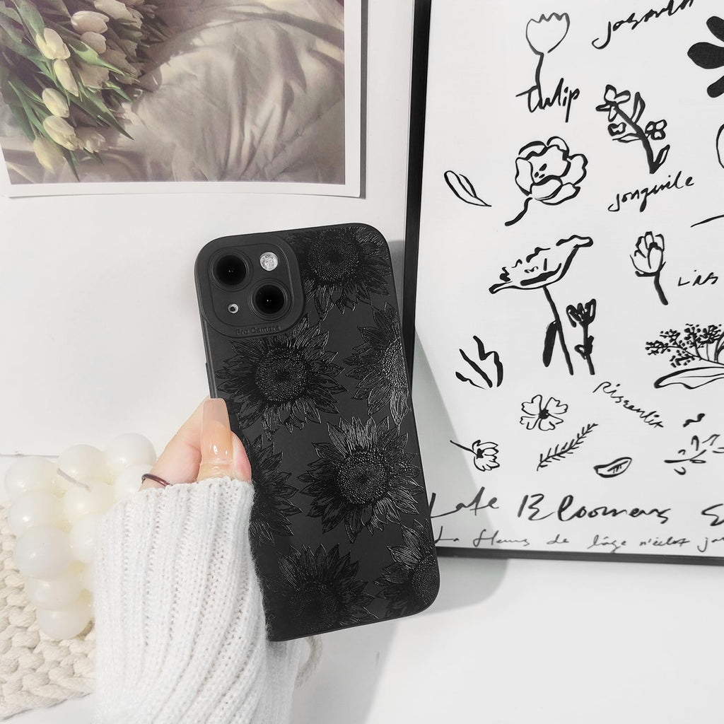 Lovmooful Compatible for iPhone 13 Case Cute Cool Star Black Design for Girls Women Soft TPU Shockproof Protective Girly for iPhone 13-Black Star