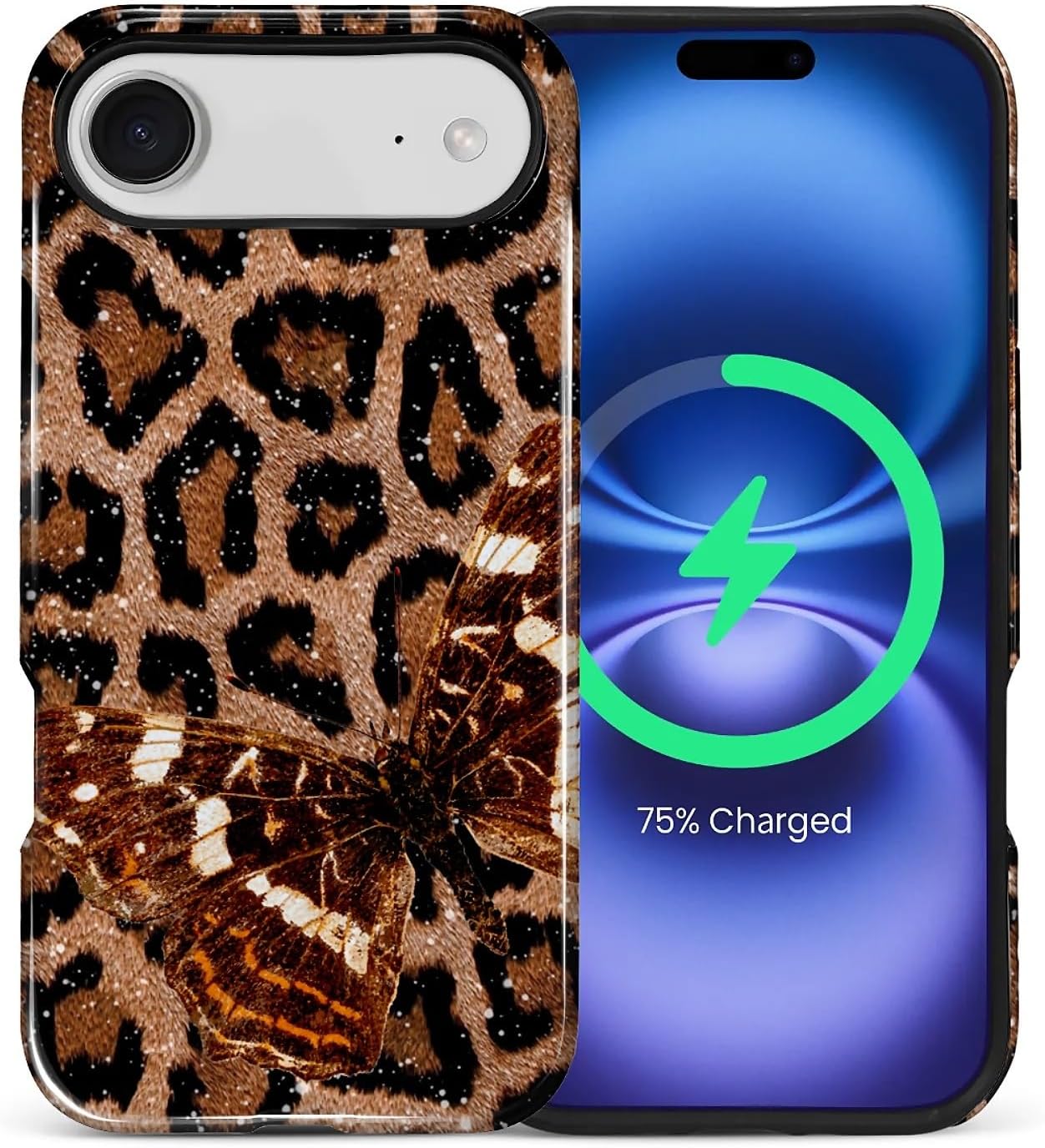 ZHEGAILIAN Magnetic Case for iPhone 15,Compatible with MagSafe Hard Shell + Soft Silicone 2 in 1 Hybrid Shockproof Bumper Drop Protective Case Retro Black Cat Guitar