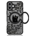 Cute Magnetic Case for iPhone 14 Case [ Compatible with MagSafe ] with Black Cat Cats Pattern Design for Women Girls Boys, Soft Bumper Hard Back Kawaii Animal Protective Phone Cover