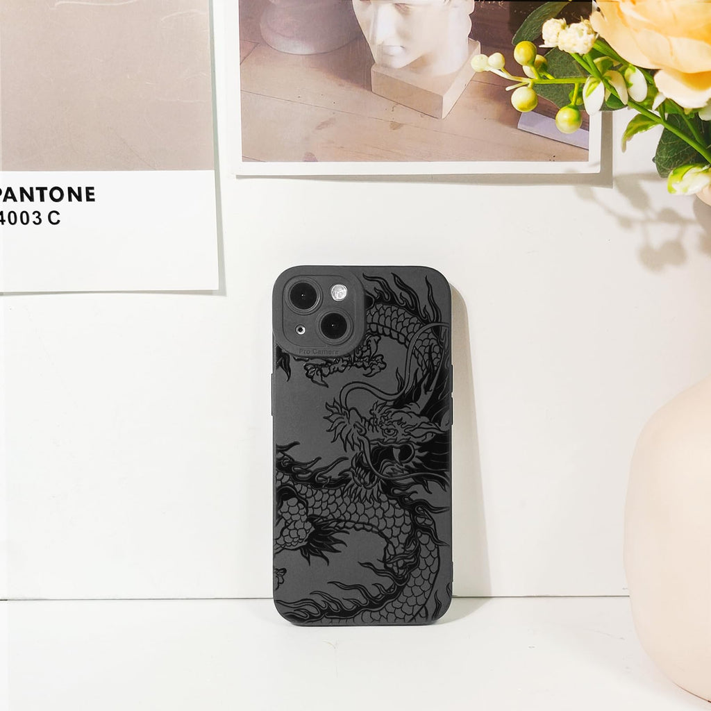 Lovmooful Compatible for iPhone 13 Case Cute Cool Star Black Design for Girls Women Soft TPU Shockproof Protective Girly for iPhone 13-Black Star