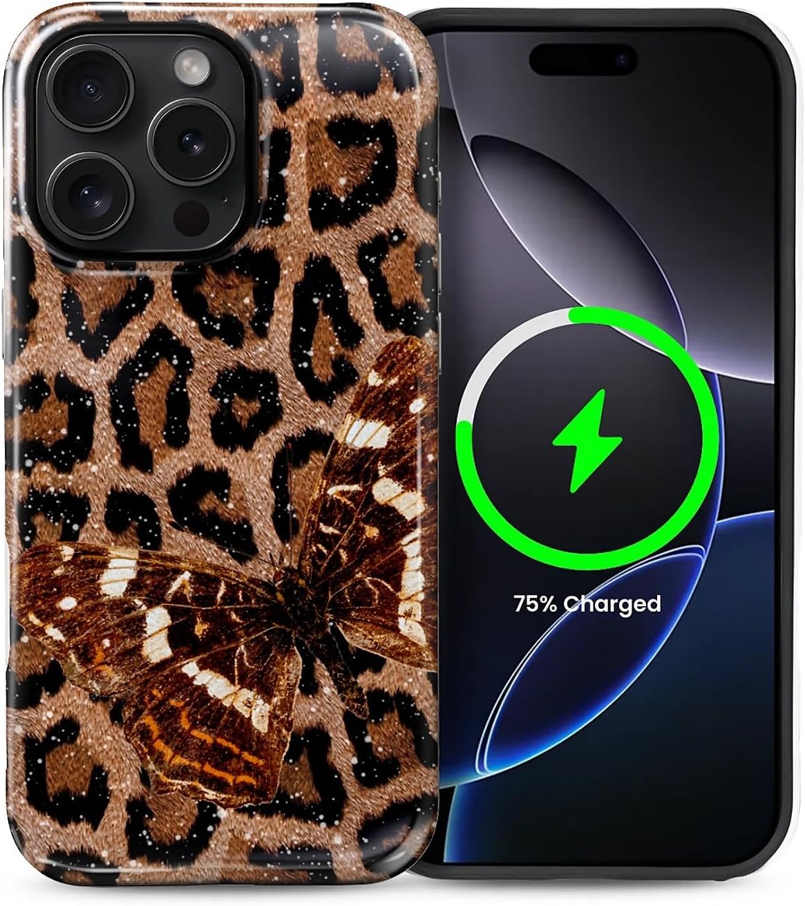 ZHEGAILIAN Magnetic Case for iPhone 15,Compatible with MagSafe Hard Shell + Soft Silicone 2 in 1 Hybrid Shockproof Bumper Drop Protective Case Retro Black Cat Guitar