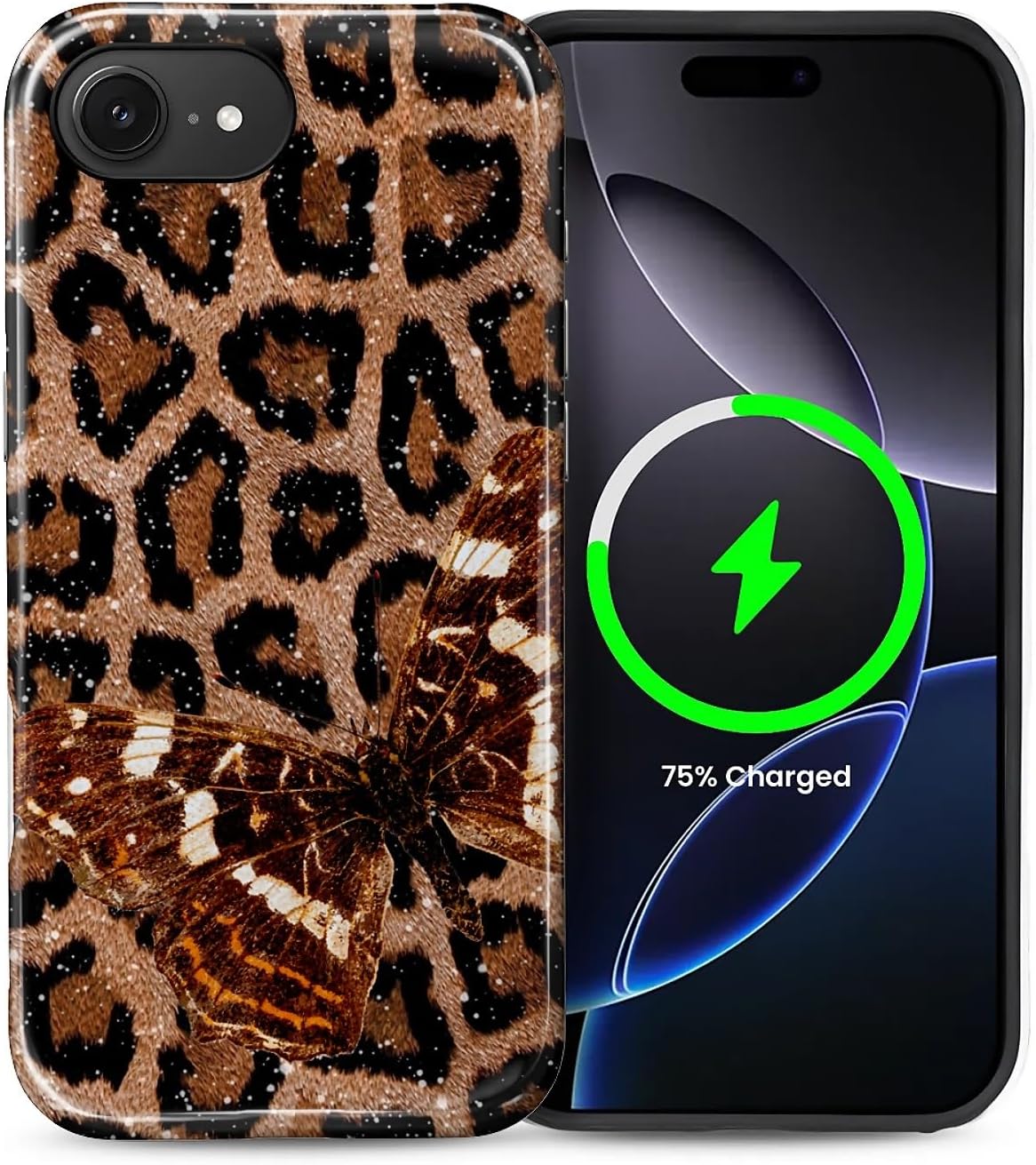 ZHEGAILIAN Magnetic Case for iPhone 15,Compatible with MagSafe Hard Shell + Soft Silicone 2 in 1 Hybrid Shockproof Bumper Drop Protective Case Retro Black Cat Guitar
