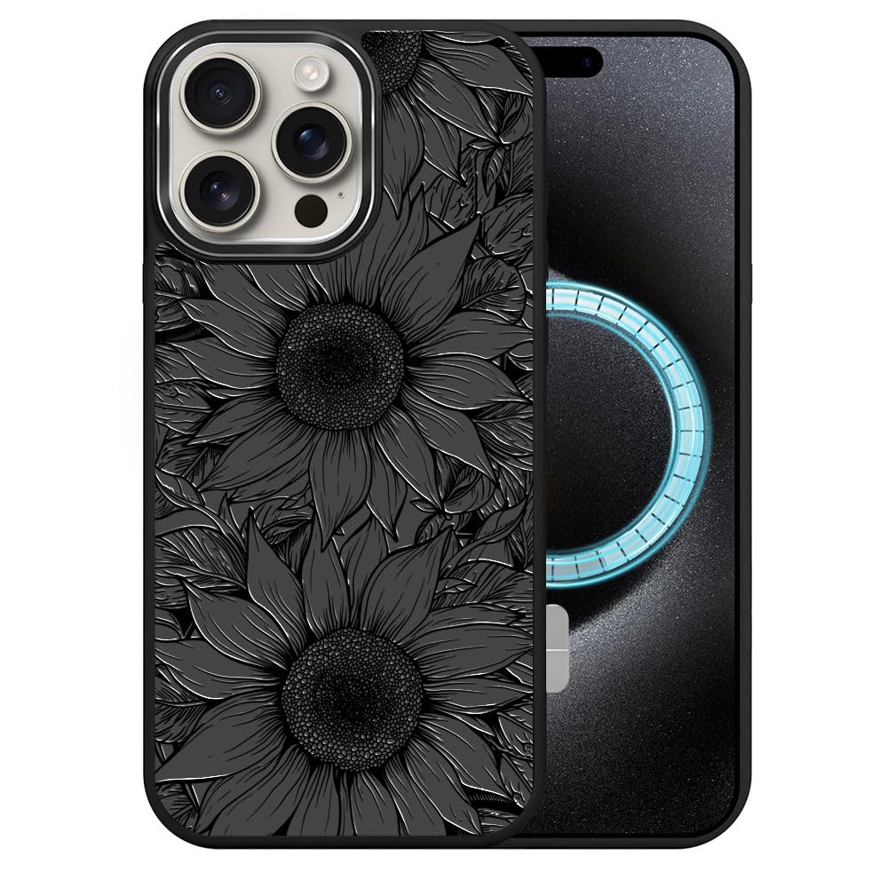 DAIZAG Case for iPhone 16, [Durable Shockproof Protective Magnetic Cover] [Compatible with MagSafe],Dragons Black