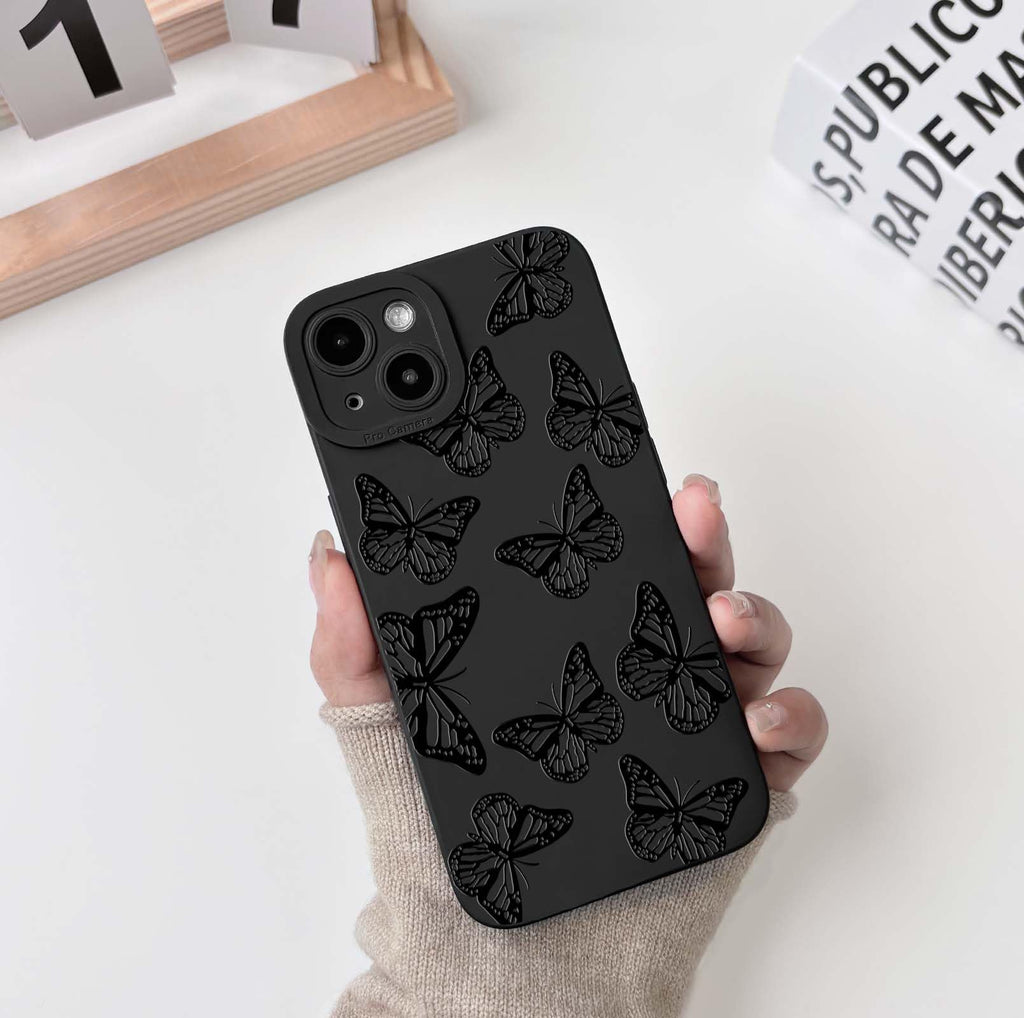 Lovmooful Compatible for iPhone 13 Case Cute Cool Star Black Design for Girls Women Soft TPU Shockproof Protective Girly for iPhone 13-Black Star