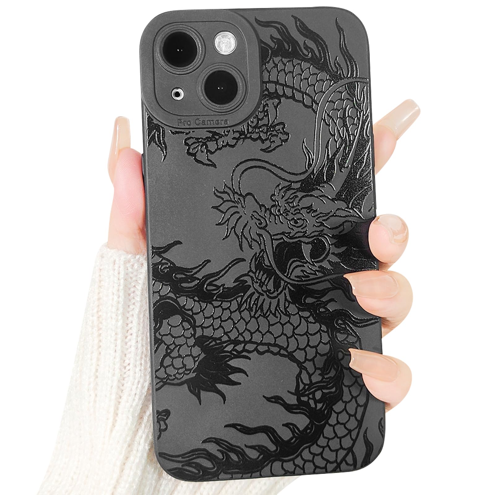 Lovmooful Compatible for iPhone 13 Case Cute Cool Star Black Design for Girls Women Soft TPU Shockproof Protective Girly for iPhone 13-Black Star