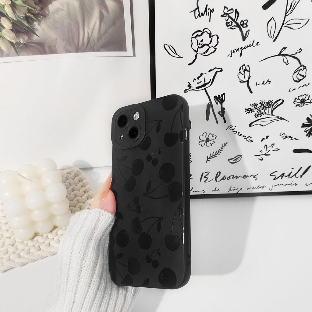 Lovmooful Compatible for iPhone 13 Case Cute Cool Star Black Design for Girls Women Soft TPU Shockproof Protective Girly for iPhone 13-Black Star