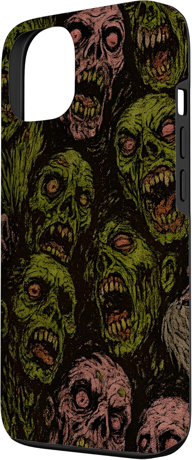 Zombie Horror Grunge Undead Art Creepy Green Skull Design Case for iPhone 13