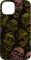 Zombie Horror Grunge Undead Art Creepy Green Skull Design Case for iPhone 13