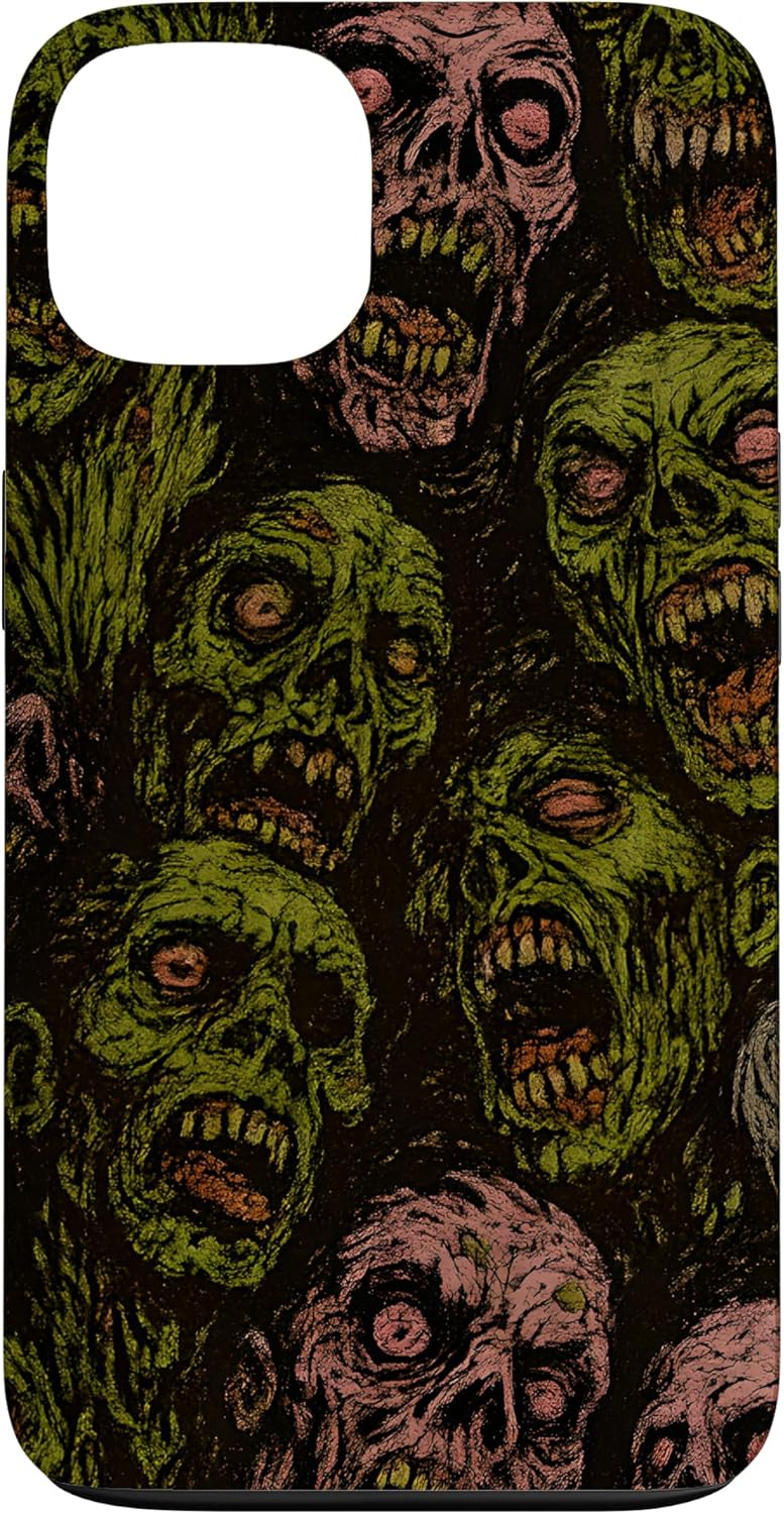 Zombie Horror Grunge Undead Art Creepy Green Skull Design Case for iPhone 13