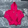 100% Cotton Men's Streetwear Zip-Up Hoodie Custom Black Rhinestone Embroidered Regular Fit Heavy Style Fleece Pocket