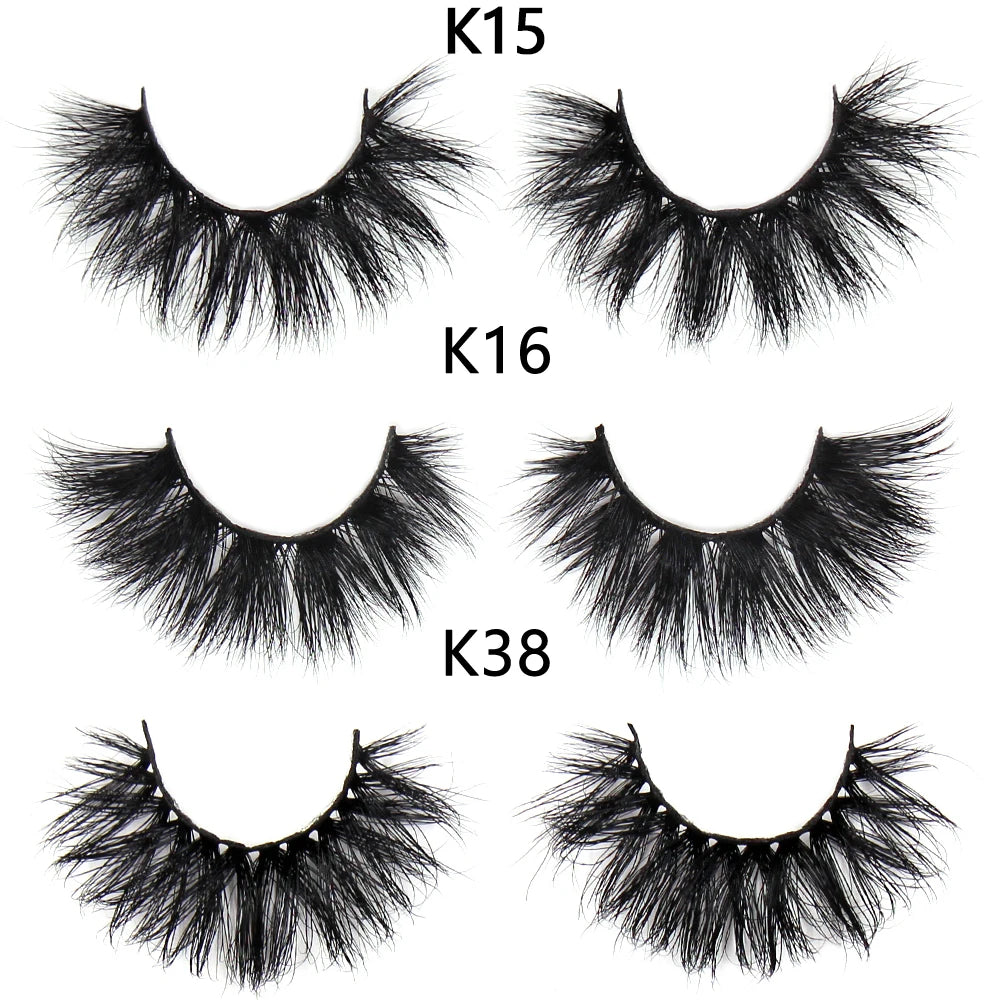 FOXESJI Makeup Eyelashes 3D Mink Eye Lashes Fluffy Soft Wispy Natural Lashes Extension Reusable Fake Lashes Mink False Eyelashes