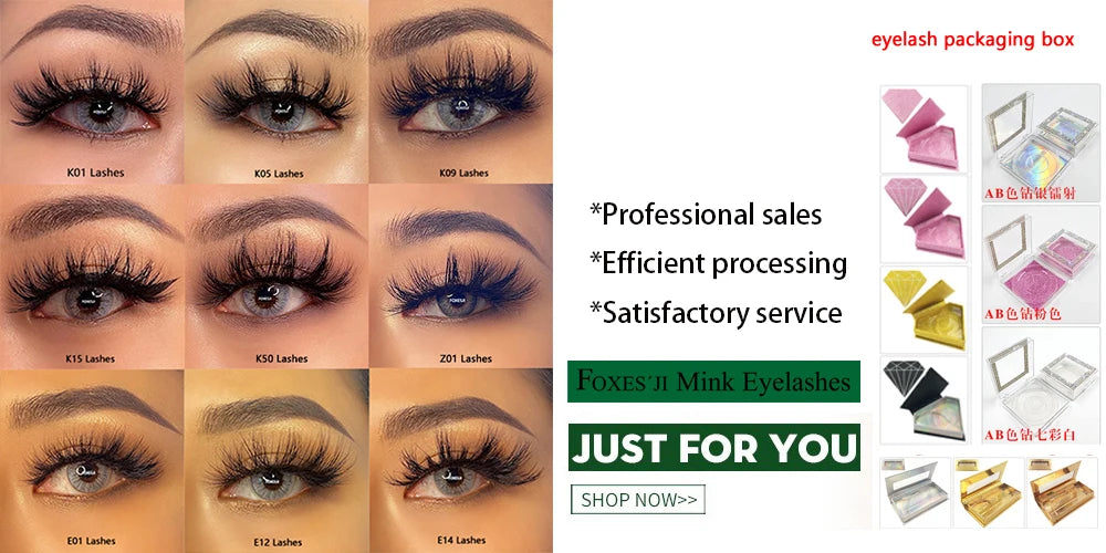 FOXESJI Makeup Eyelashes 3D Mink Eye Lashes Fluffy Soft Wispy Natural Lashes Extension Reusable Fake Lashes Mink False Eyelashes
