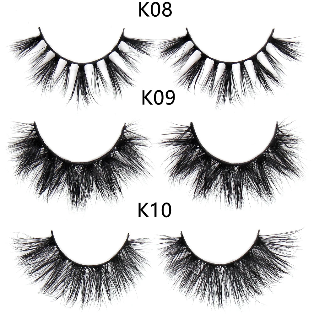 FOXESJI Makeup Eyelashes 3D Mink Eye Lashes Fluffy Soft Wispy Natural Lashes Extension Reusable Fake Lashes Mink False Eyelashes