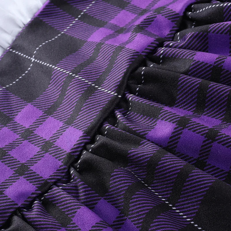 Black Checkered Women's Gothic Skirt Women Pleated Plaid Skirts Spring Autumn Girl Hip Hop Female Punk Goth Mini Skirt Clubwear