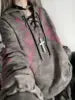 Women Gothic Oversized Hoodie, Cross Print Tie-Dye Dark Grunge Streetwear Sweatshirt