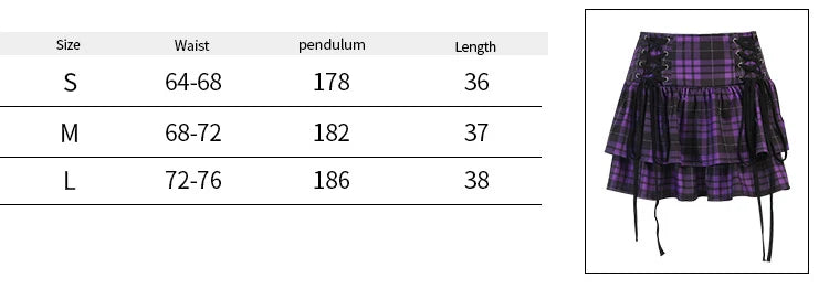Black Checkered Women's Gothic Skirt Women Pleated Plaid Skirts Spring Autumn Girl Hip Hop Female Punk Goth Mini Skirt Clubwear