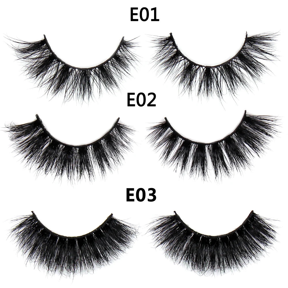 FOXESJI Makeup Eyelashes 3D Mink Eye Lashes Fluffy Soft Wispy Natural Lashes Extension Reusable Fake Lashes Mink False Eyelashes