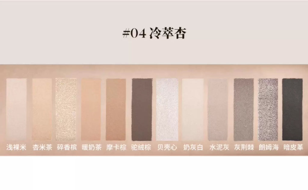 JOOCYEE 12 Shades Eyeshadow Palette Long-lasting Pearlized Gel Smooth High color Soft Matte Texture Eye Makeup Cosmetics