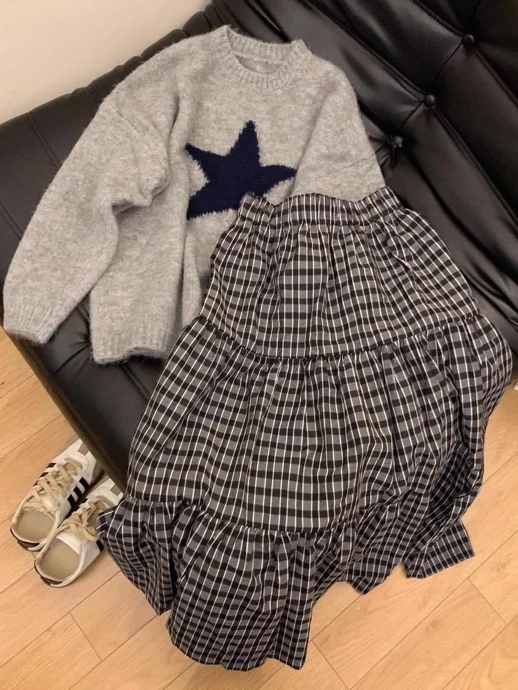 Soft Cozy round Ne Knitted Sweater Women's Loose Fit Autumn Winter Lazy College Sle fiti Print Long Sve Top