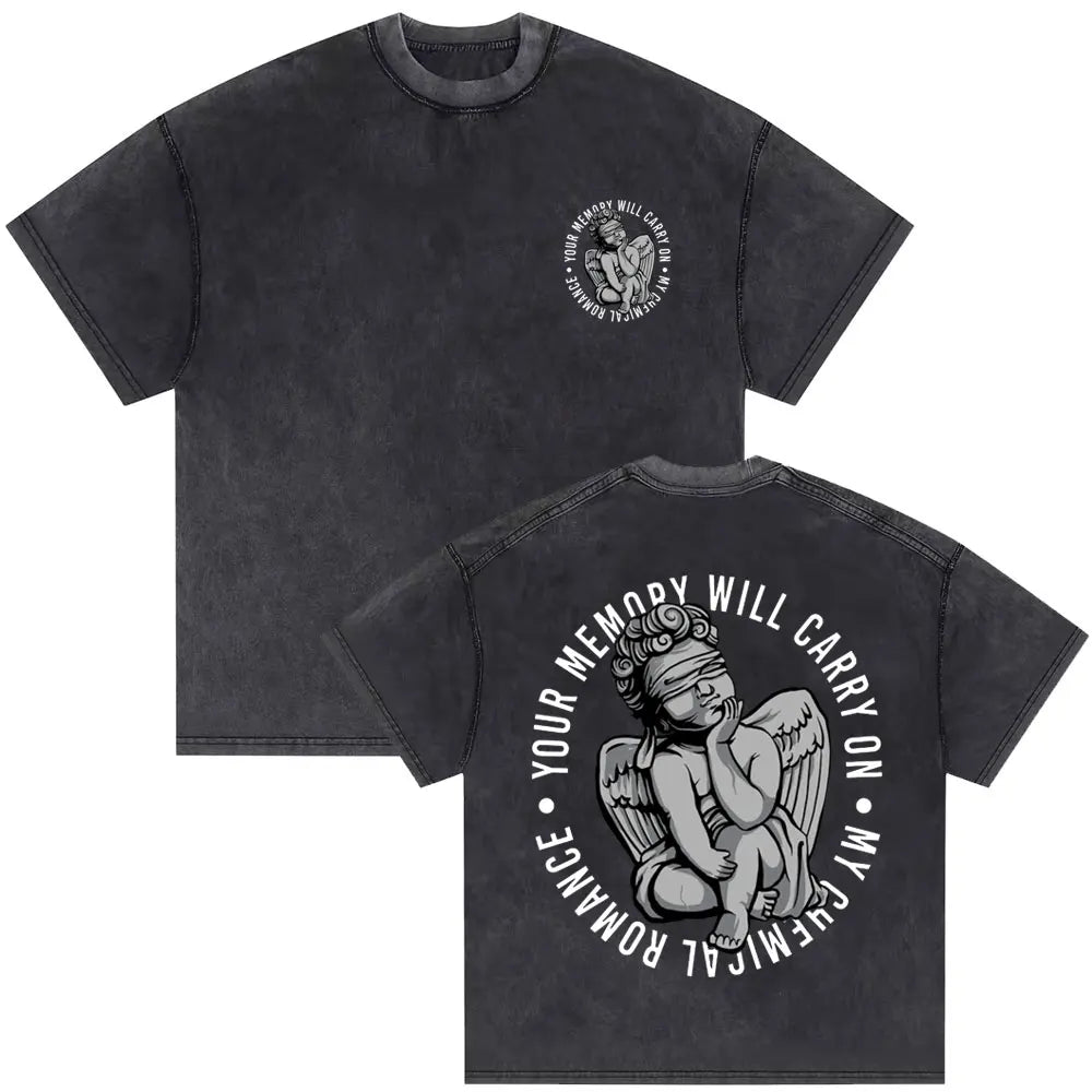 Washed Vintage My Chemical Romance 2007 Tour T Shirt Men Women Parade Punk Emo Rock Band T-shirts Man Fashion Oversized T Shirts