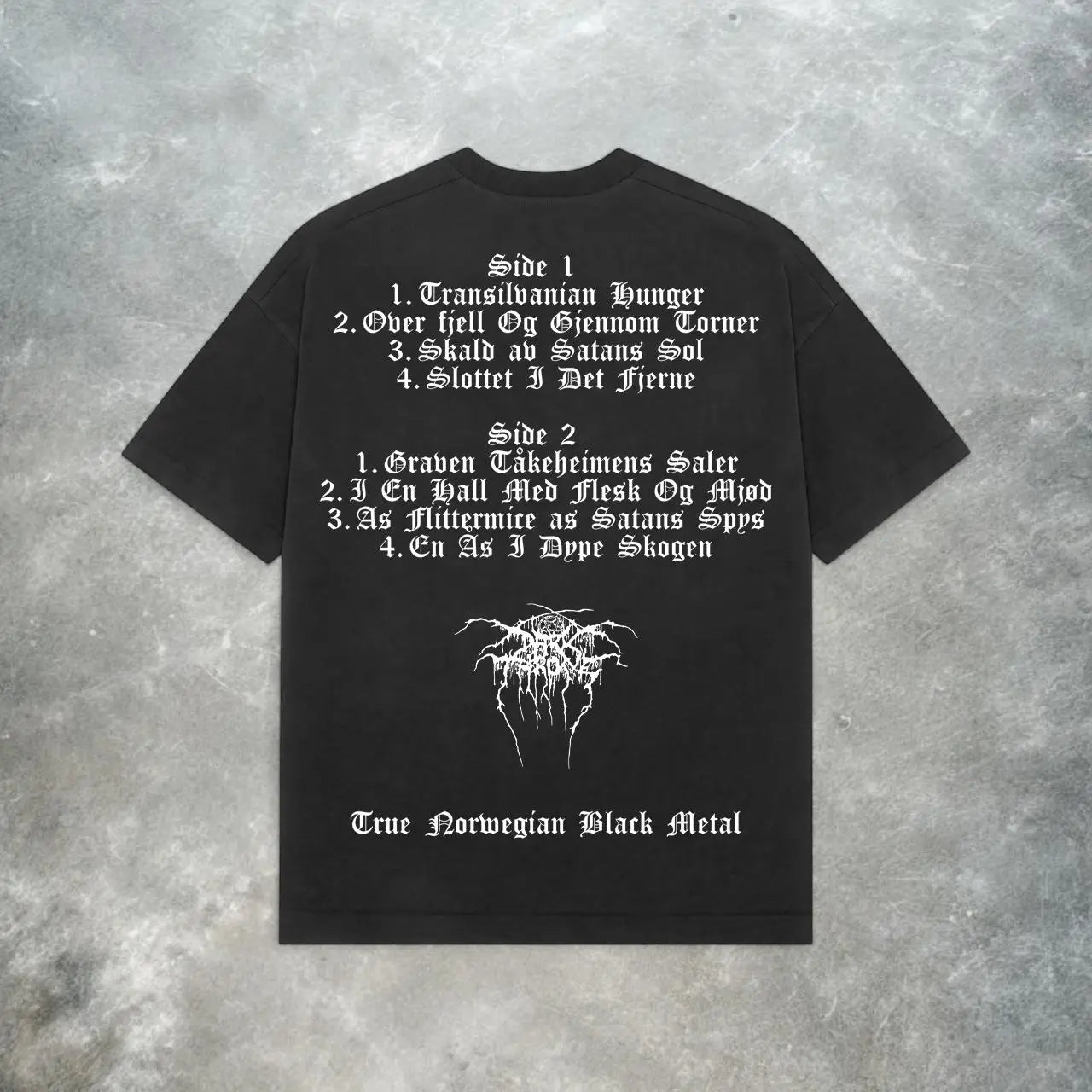 Darkthrone Transylvanian Hunger Tee Y2K Black Metal Band Oversized Summer Men's and Women's Loose and Breathable T-shirt Top