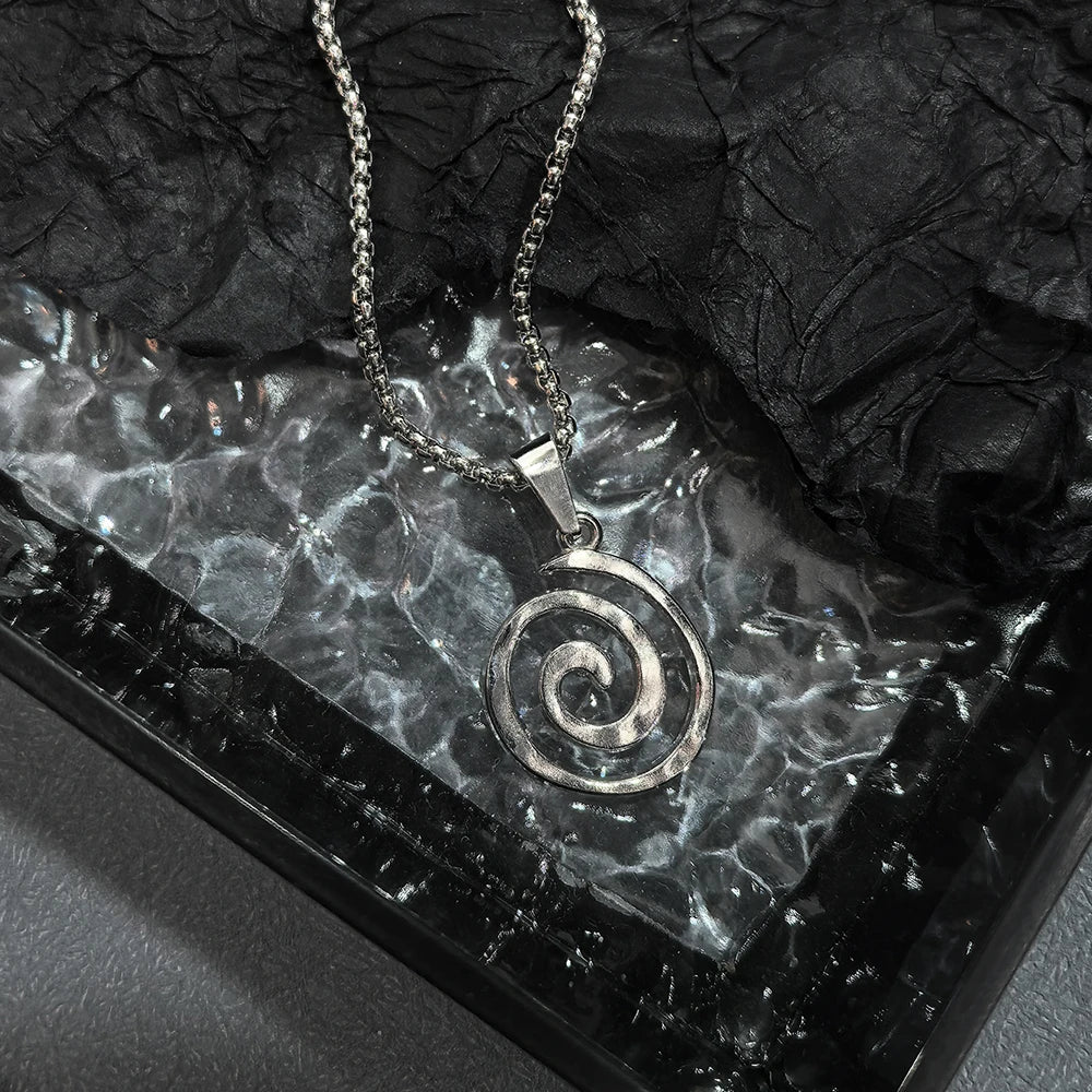 Y2K Star & Sun Spiral Pendant Necklace Silver Tone Minimalist Layered Necklaces for Women Daily Wear