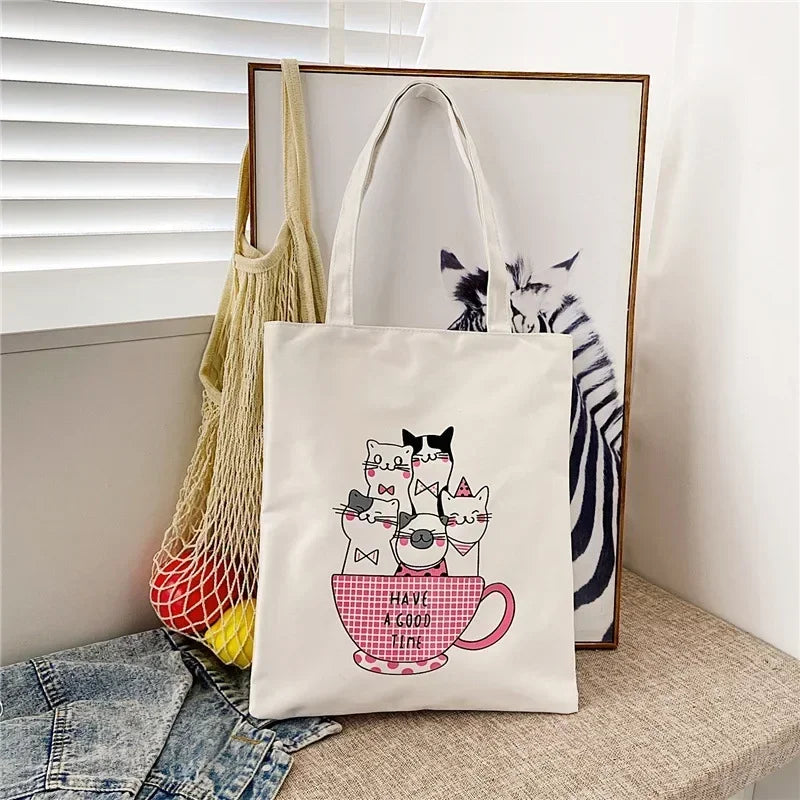 Kindness Butterfly Yin Yang Print Black Canvas Tote Bag, Women Shoulder Bag, Boho Mystical Handbag for Spiritual Vibes