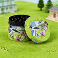 1/2 Pieces Cartoon Bird and Raccoon Metal Rolling Tray and Herb Grinder