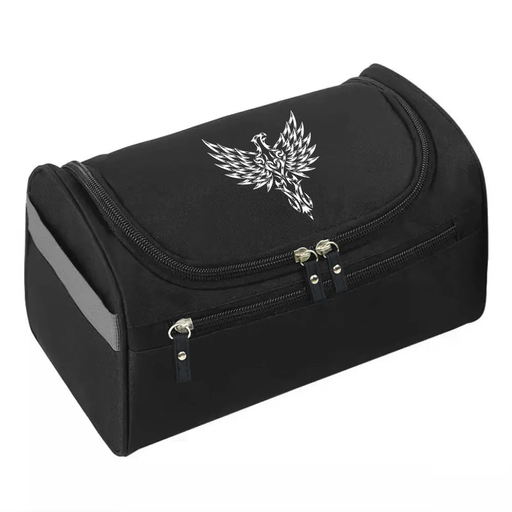 2023 MakeUp Wash Pouch Women's Travel Toiletries Bag Hook Up Cosmetic Bags Men Zipper Handbag Make Up Case Skull Print Organizer