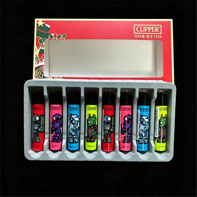 Clipper Open Flame Lighter with Grinding Wheel Small Inflatable Personalized Pattern Men's Smoking Gift