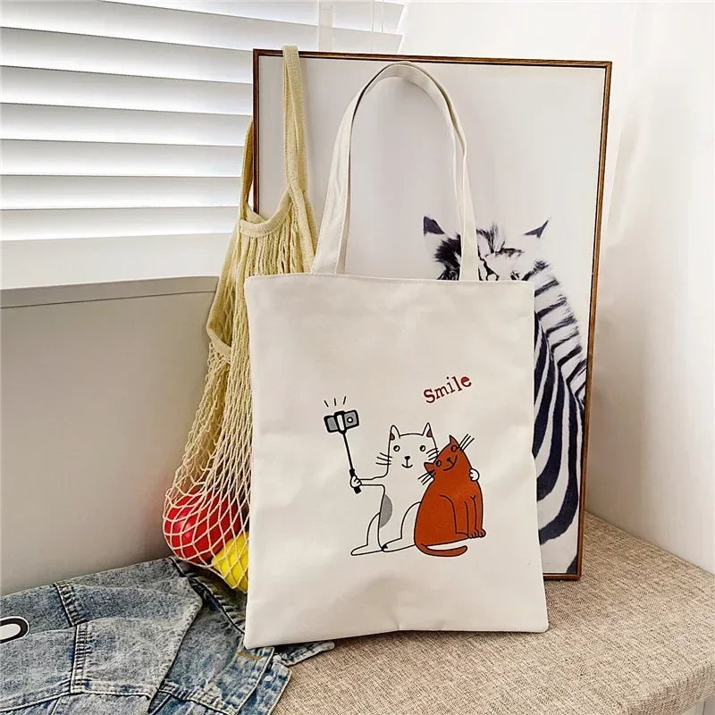 Kindness Butterfly Yin Yang Print Black Canvas Tote Bag, Women Shoulder Bag, Boho Mystical Handbag for Spiritual Vibes