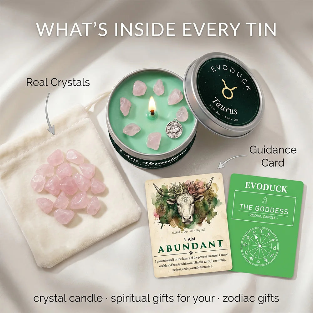 aurus Zodiac Scented Candle, Botanical Vanilla, Astrology Aromatherapy Candle in Tin, Home Fragrance Decor Birthday Gift, 3oz