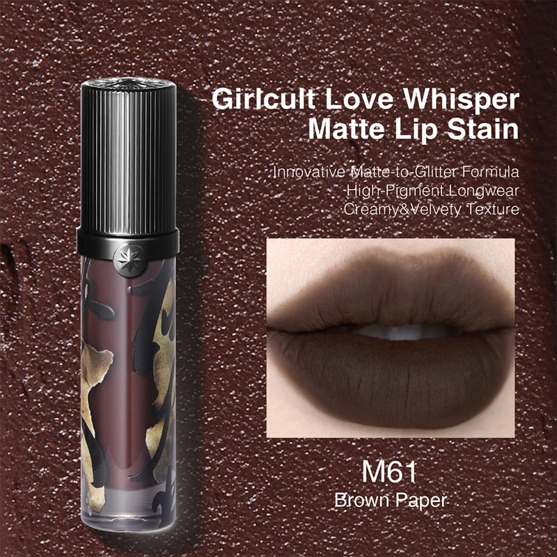 Girlcult Lip Cream Mud Thin Matte Soft Mist Velvet Liquid Lipstick Longlasting Transfer Proof 3.8g Makeup Cosmetics