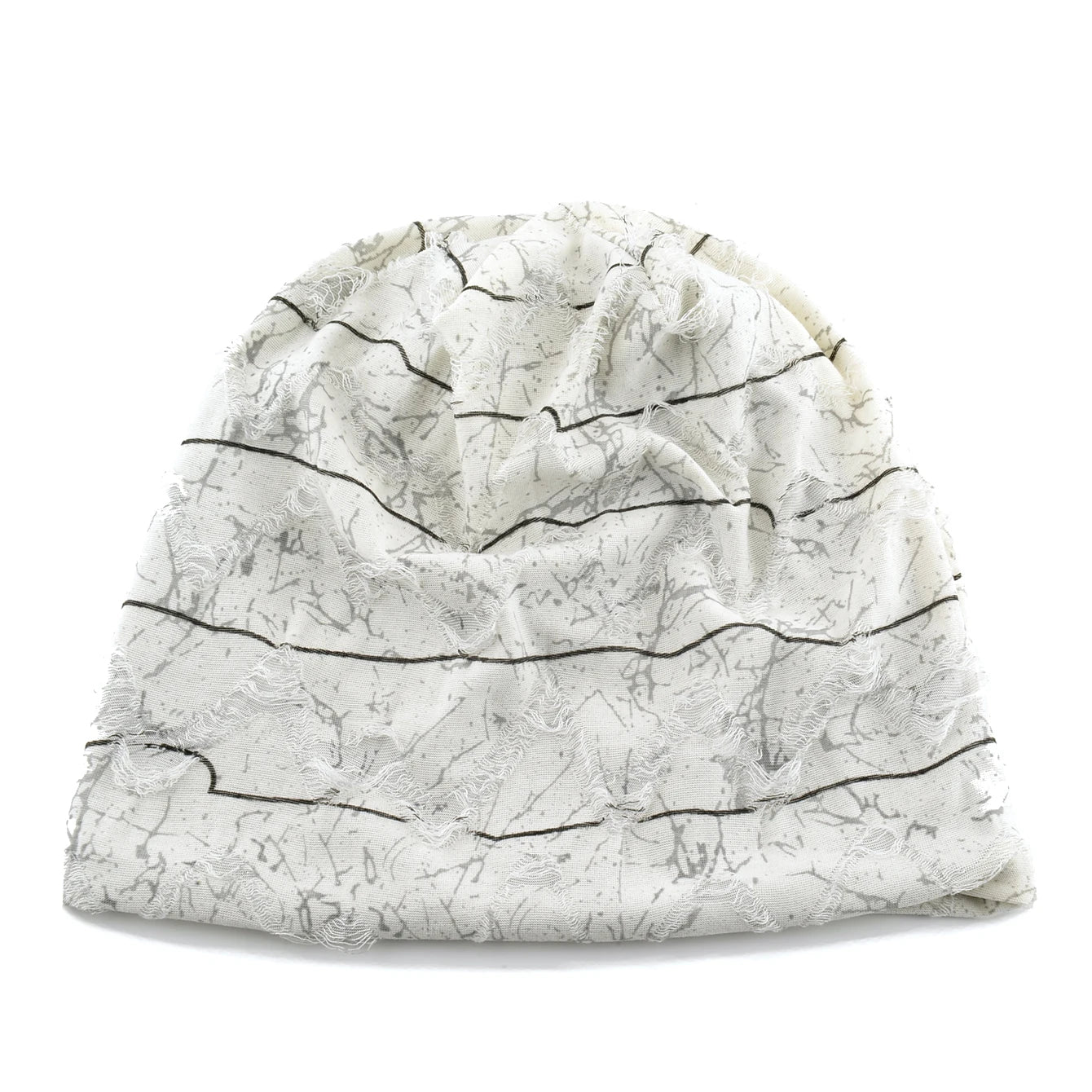 Distressed marble print Beanie Men Unisex Vintage Streetwear Hip Hop Hat Women's Spring Fall Knit Cap For Casual Sport