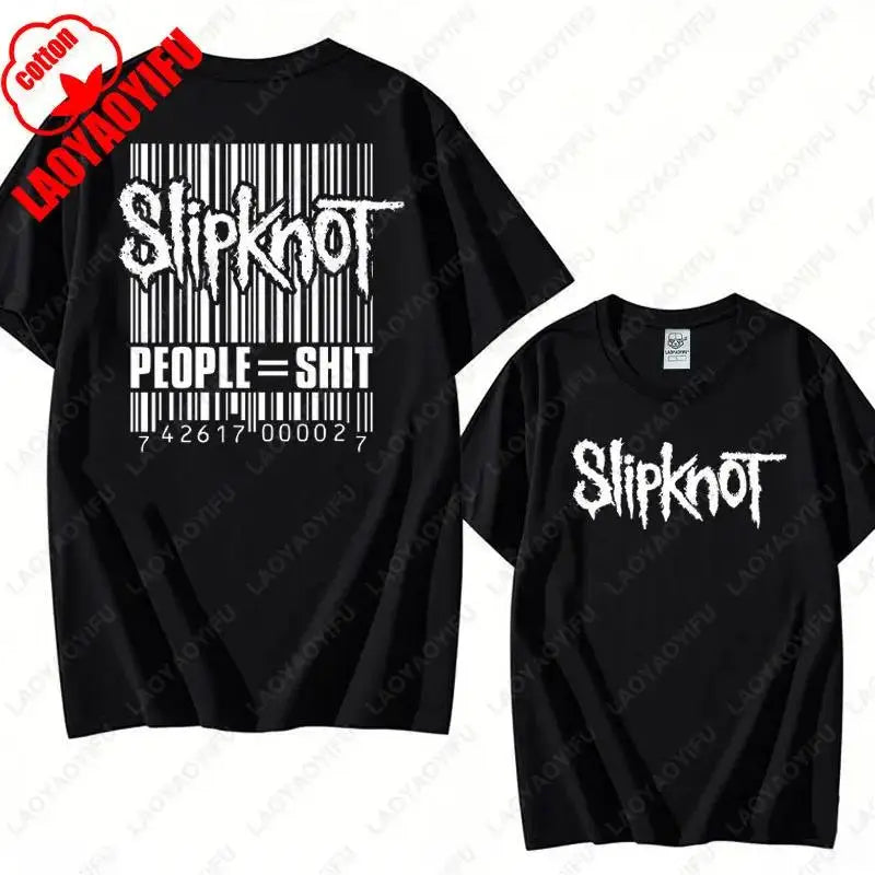 Vintage S-Slipknots Prepare for Hell Tour Black Cotton Tshirt Heavy Metal Rock Band Men Women  Hip Hop Aesthetic Graphic Tshirts
