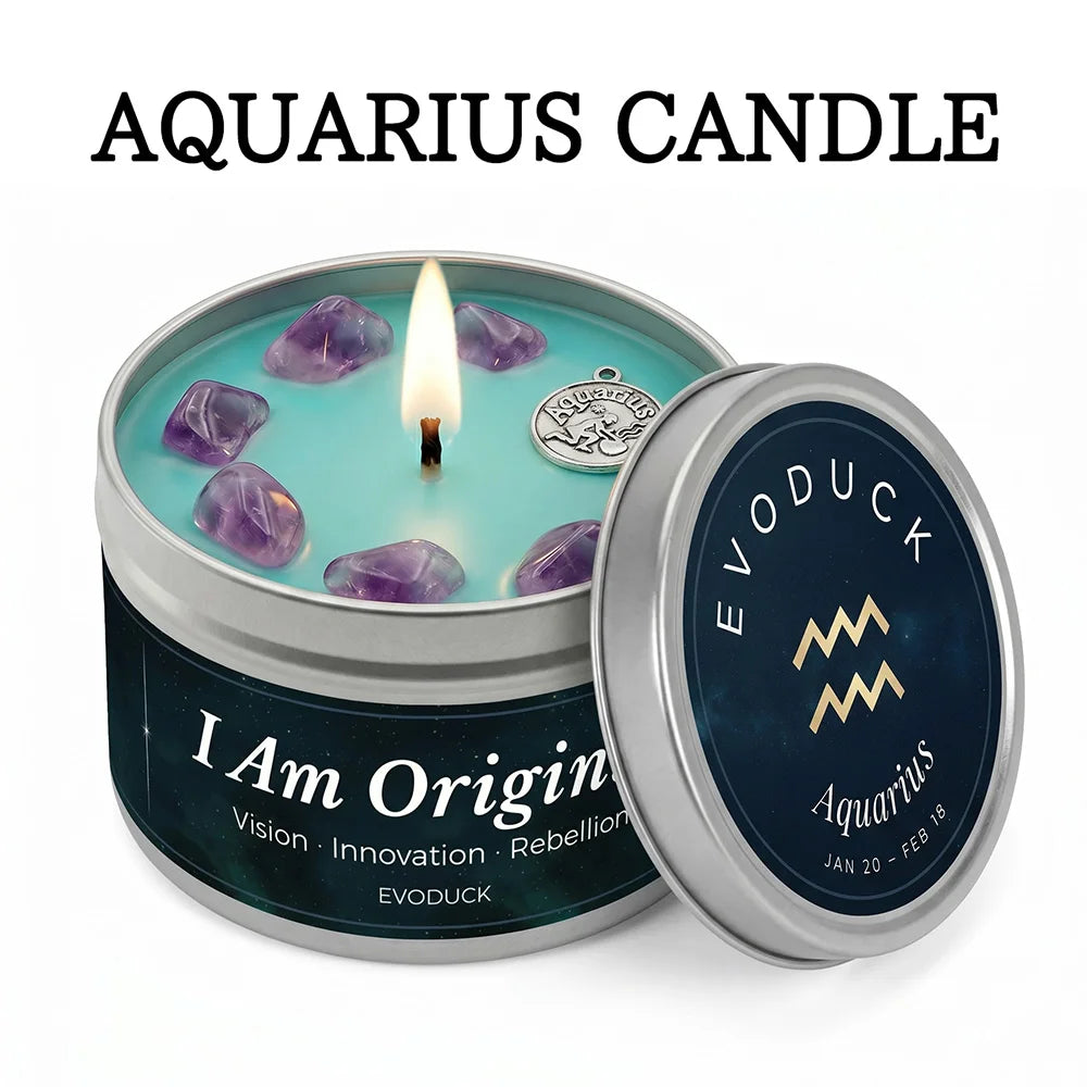 aurus Zodiac Scented Candle, Botanical Vanilla, Astrology Aromatherapy Candle in Tin, Home Fragrance Decor Birthday Gift, 3oz