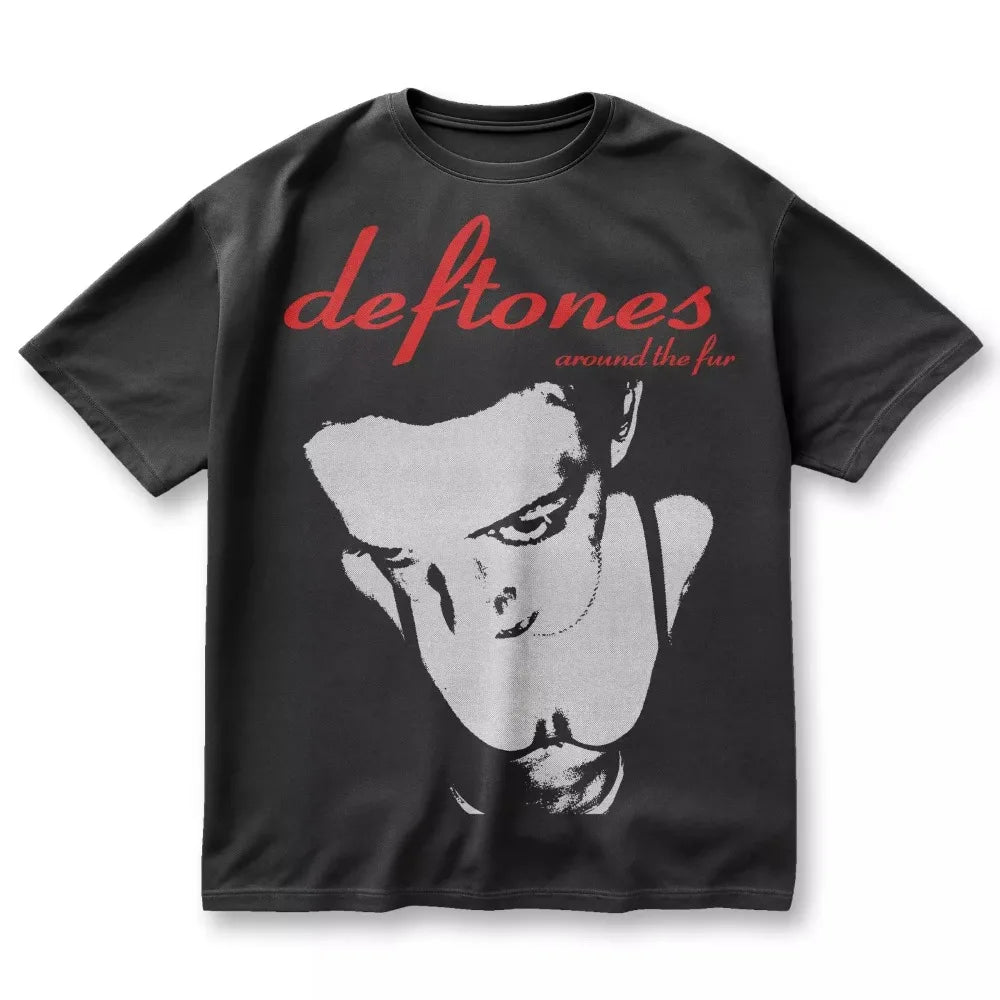 Deftones Around The Fur Men Women Printed T-Shirt Black Band Unisex Cotton Summer Street Harajuku T Shirts