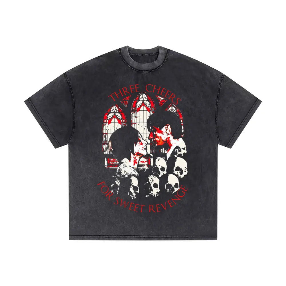 Washed Vintage My Chemical Romance 2007 Tour T Shirt Men Women Parade Punk Emo Rock Band T-shirts Man Fashion Oversized T Shirts